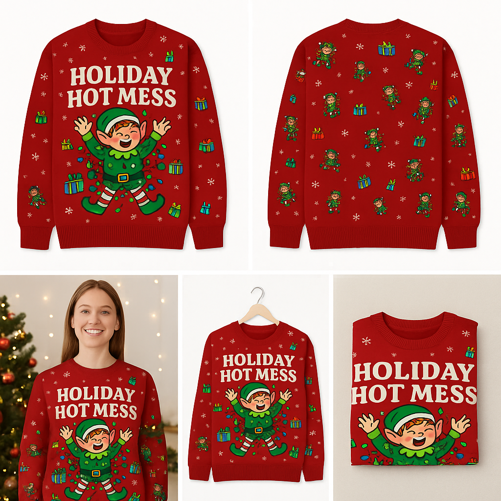 Holiday Hot Mess – Elf Tangled in Lights Sweater and MUCH MORE!!